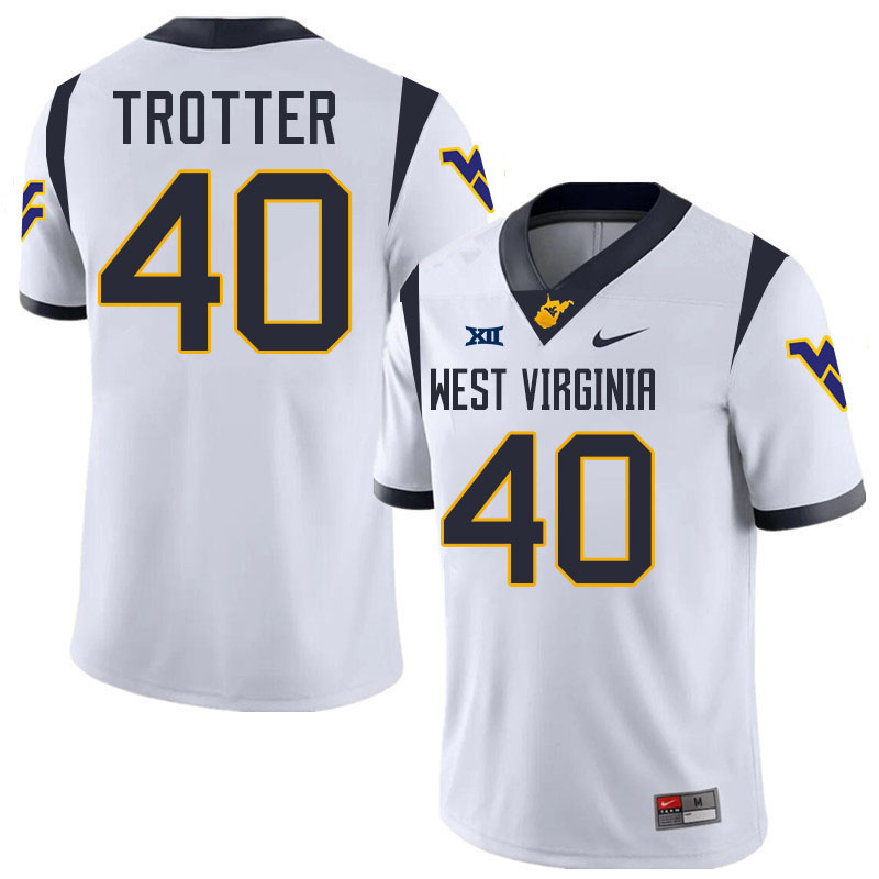 Josiah Trotter WVU Jersey,West Virginia Mountaineers #40 Josiah Trotter Jersey Youth College-White